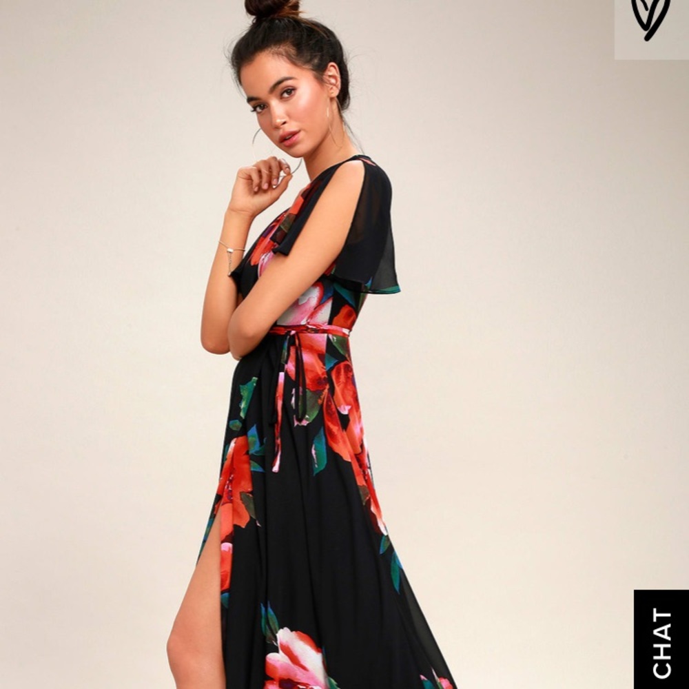 Lulus maxi wrap dress